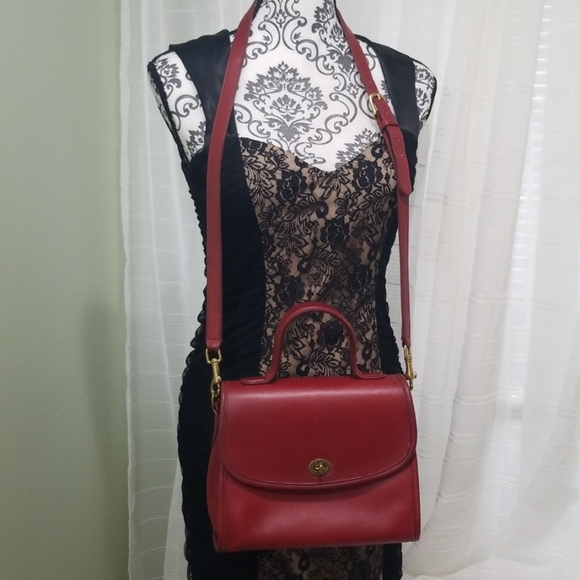Coach Handbags - Coach - Vintage Crossbody Red Leather